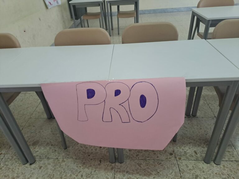 Setting del Debate: La zona dei PRO"